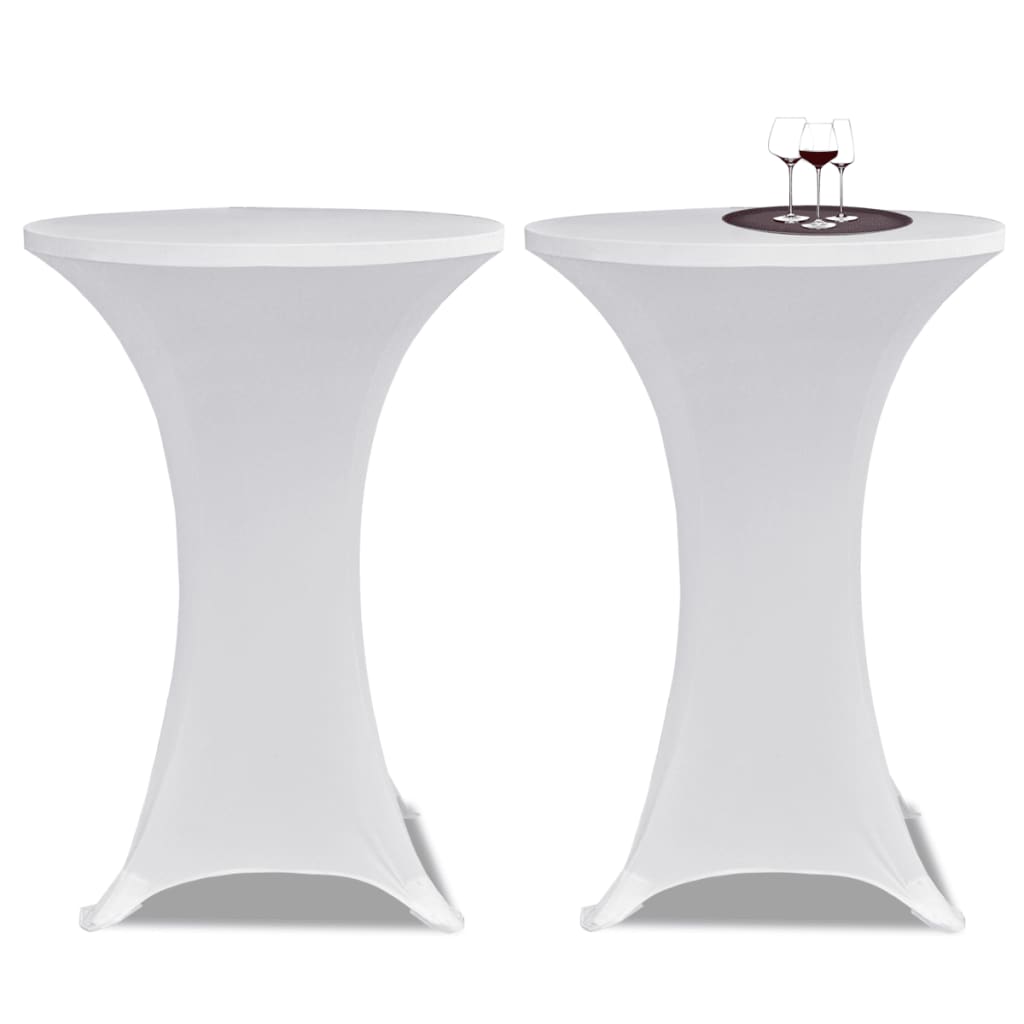 VIDAXL STIBLE TABEL COUNDE DEST Ø70CM Weiß (2 Stücke)