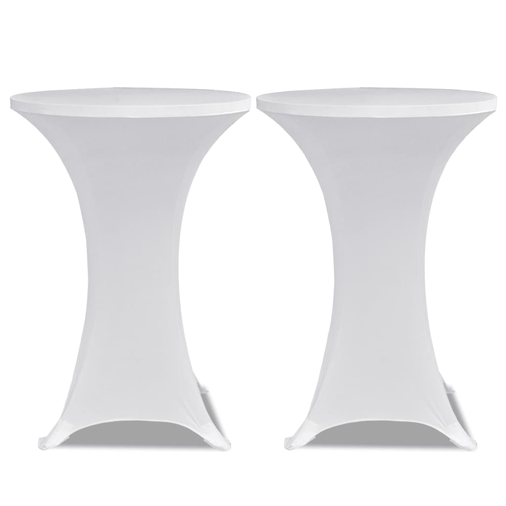 VIDAXL STIBLE TABEL COUNDE DEM Ø80CM Weiß (2 Stücke)