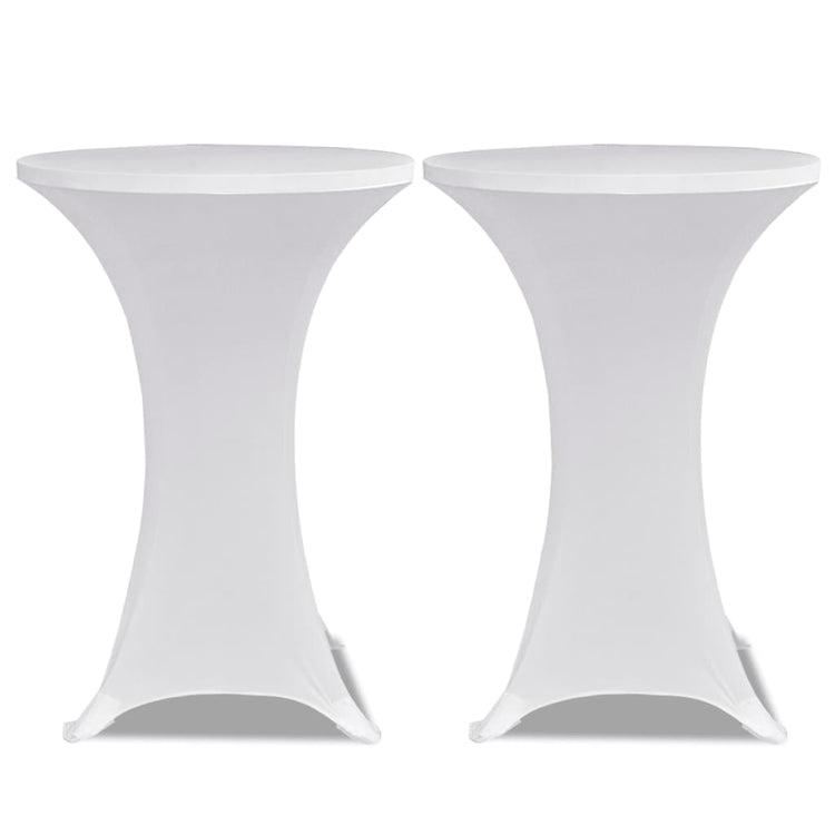 VIDAXL STIBLE TABEL COUNDE DEM Ø80CM Weiß (2 Stücke)