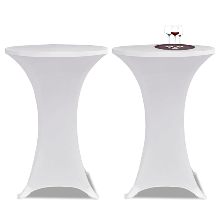 VIDAXL STIBLE TABEL COUNDE DEM Ø80CM Weiß (2 Stücke)