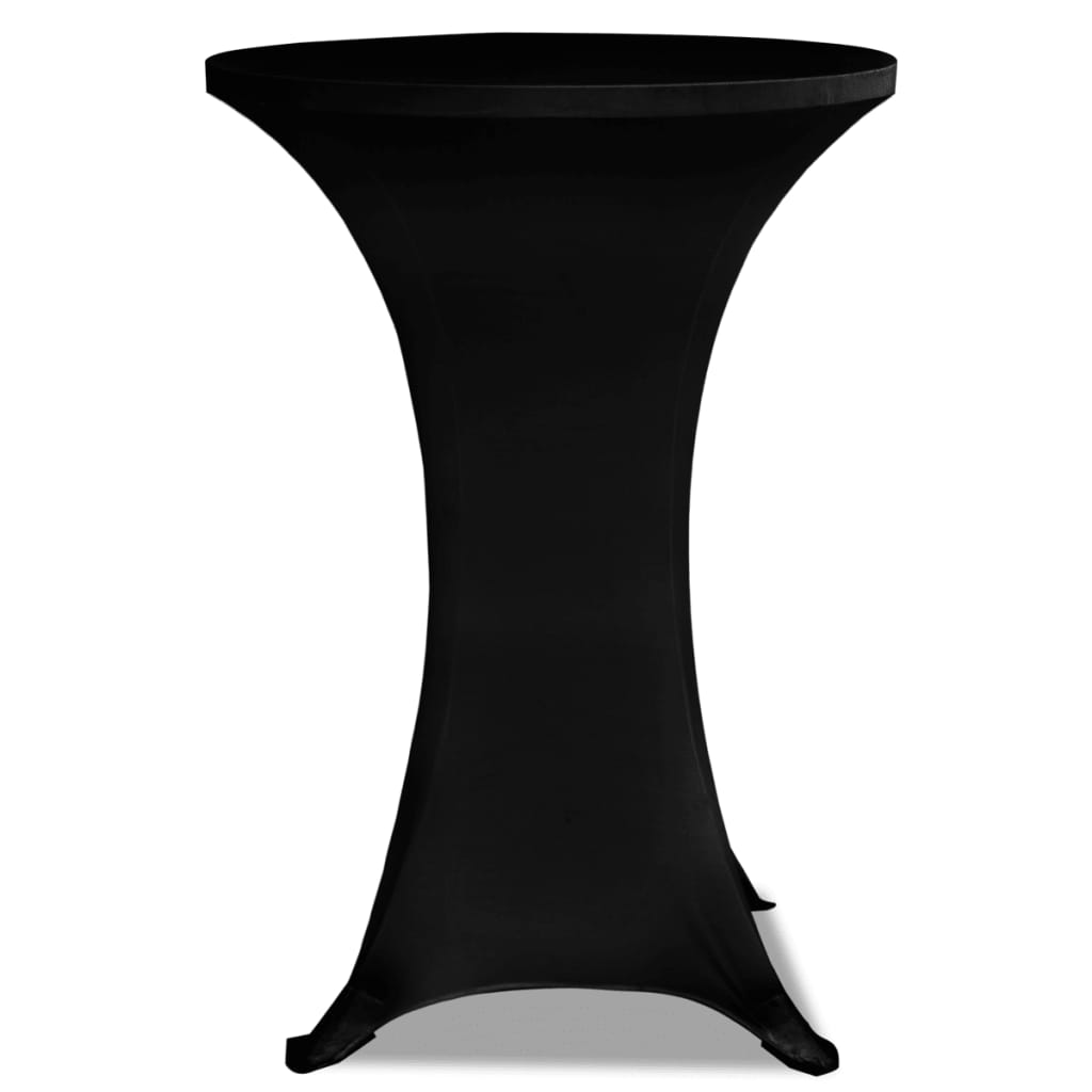 VIDAXL STIBLE Tischabdeckung Ø70cm schwarz (2 Stücke)