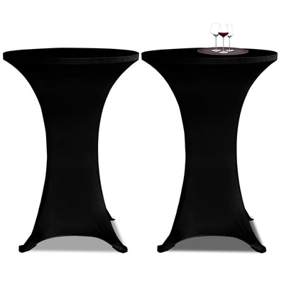 VIDAXL STIBLE Tischabdeckung Ø70cm schwarz (2 Stücke)