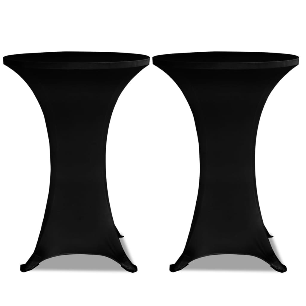VIDAXL -Standtisch deckt 2 ST Stretch Ø80 cm schwarz ab