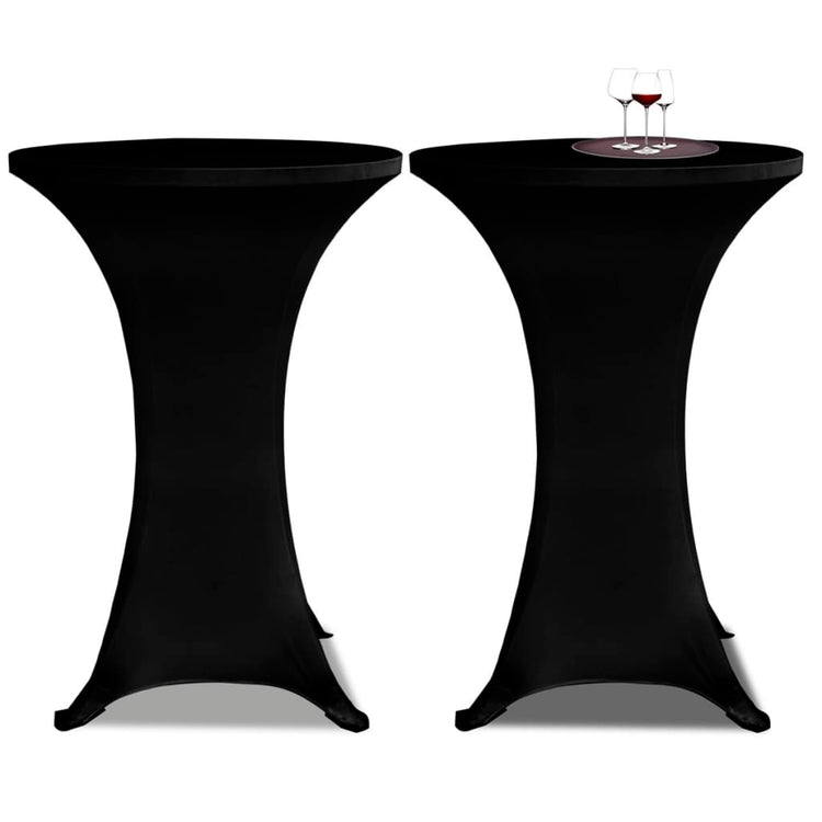 VIDAXL -Standtisch deckt 2 ST Stretch Ø80 cm schwarz ab