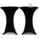 VIDAXL -Standtisch deckt 2 ST Stretch Ø80 cm schwarz ab