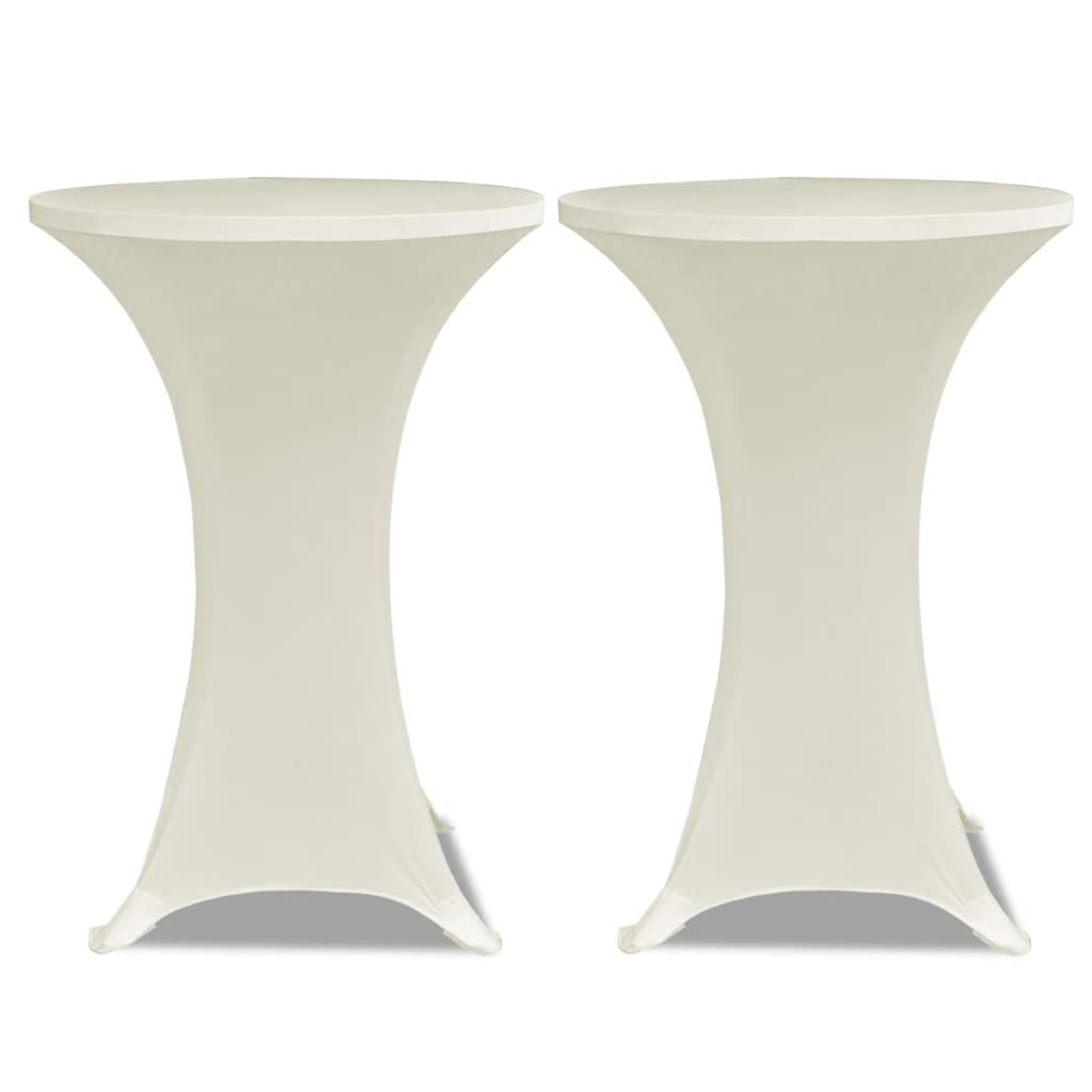 VIDAXL STIBLE Tischabdeckung Ø60cm Creme (2 Stücke)