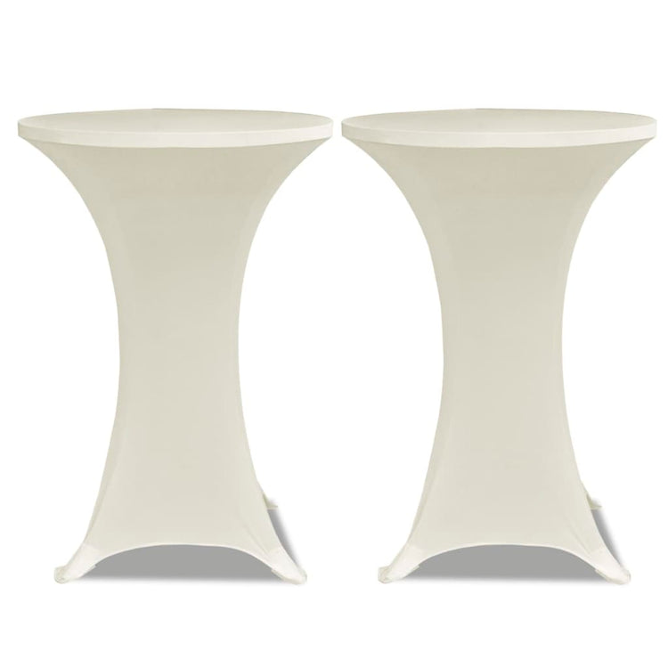VIDAXL STIBLE TABEL COUND Ø70 cm Creme (2 Stücke)