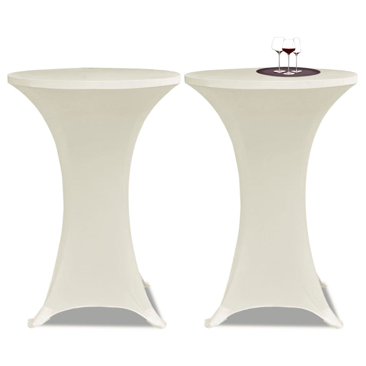 VIDAXL STIBLE TABEL COUND Ø80cm Sahne (2 Stücke)