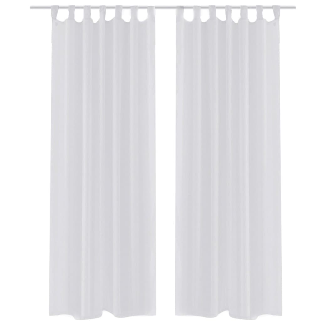 Vidaxl Vorhang weiß 140x245 cm (2 Stücke)
