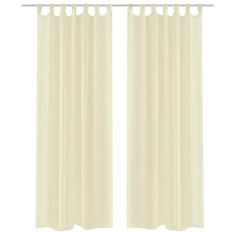 VIDAXL -Vorhänge 2 ST Translucent 140x225 cm Crème