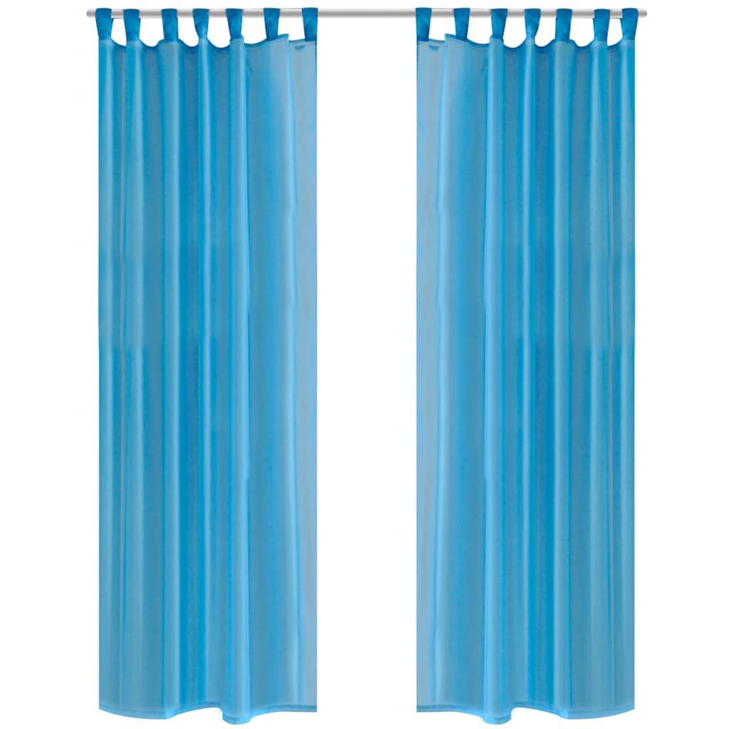 Vidaxl Vorhang türkis 140x175 cm (2 Stücke)