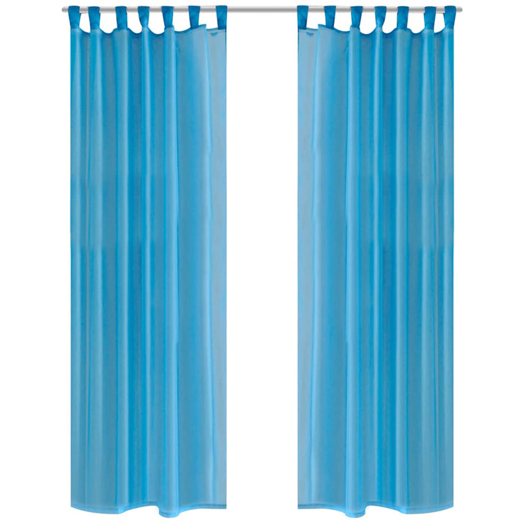 Vidaxl Vorhang türkis 140x175 cm (2 Stücke)