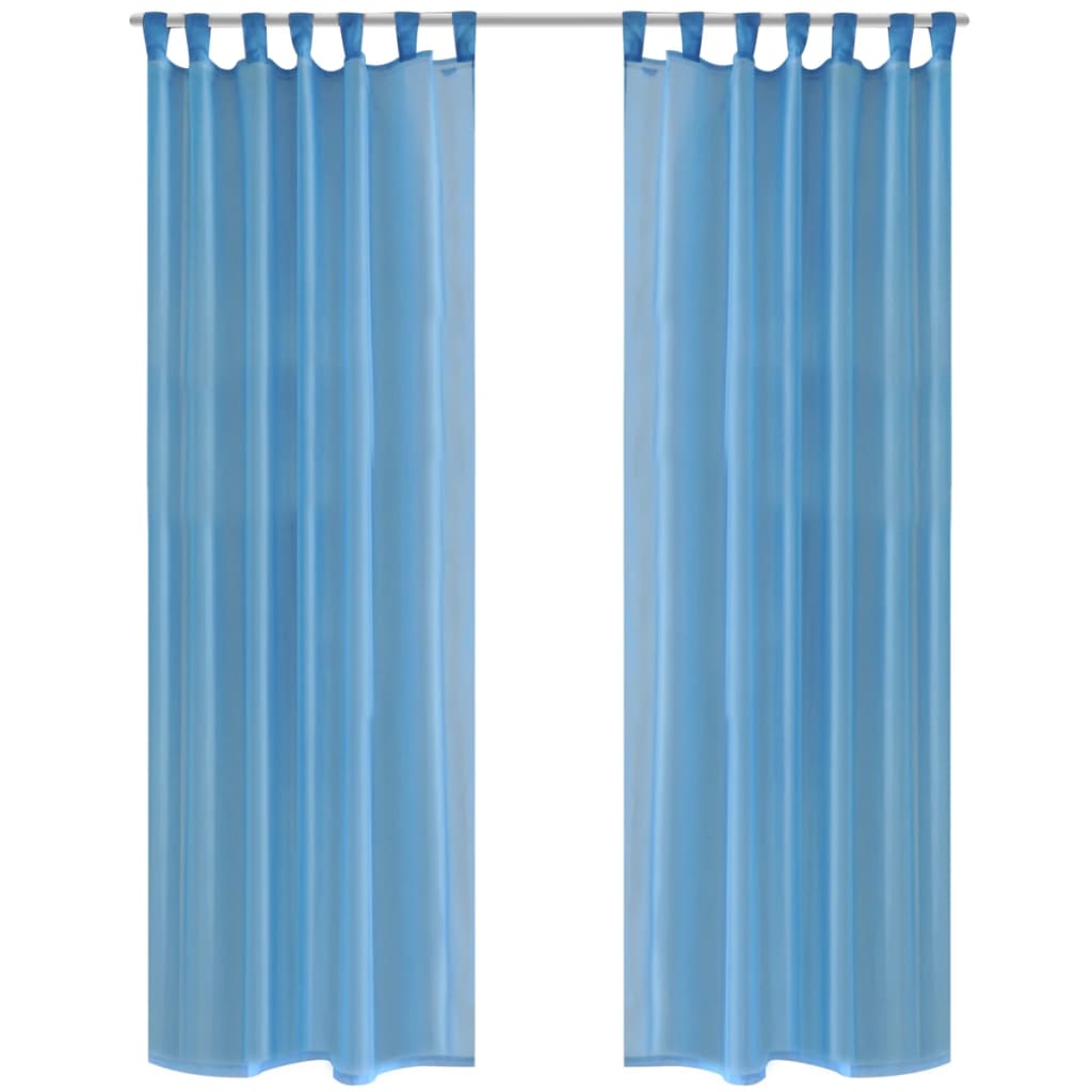 Vidaxl Vorhang türkis 140x225 cm (2 Stücke)