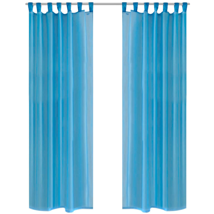 Vidaxl Vorhang türkis 140x225 cm (2 Stücke)