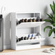 Vidaxl -Schuhschrank mit 2 Fächern Holzweiß
