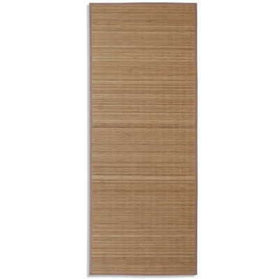 Vidaxl Teppich rechteckig 80x200 cm Bambusbraun