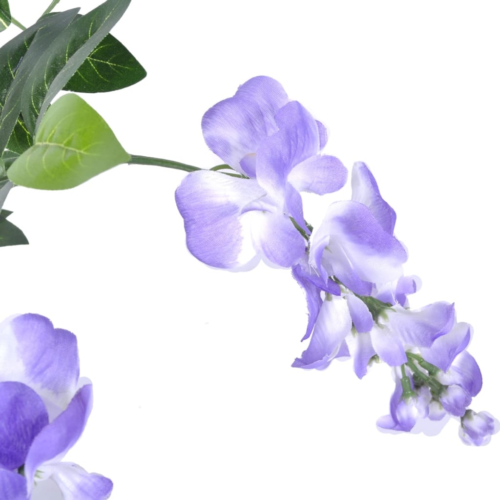 VIDAXL Künstliche Pflanze Blauer Regen mit Topf 120 cm