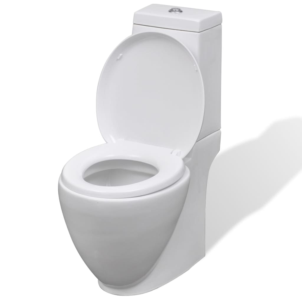 Vidaxl Toiletten Bidet Set Keramik Weiß