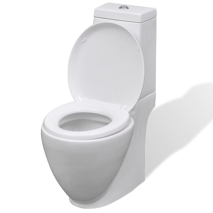 Vidaxl Toiletten Bidet Set Keramik Weiß