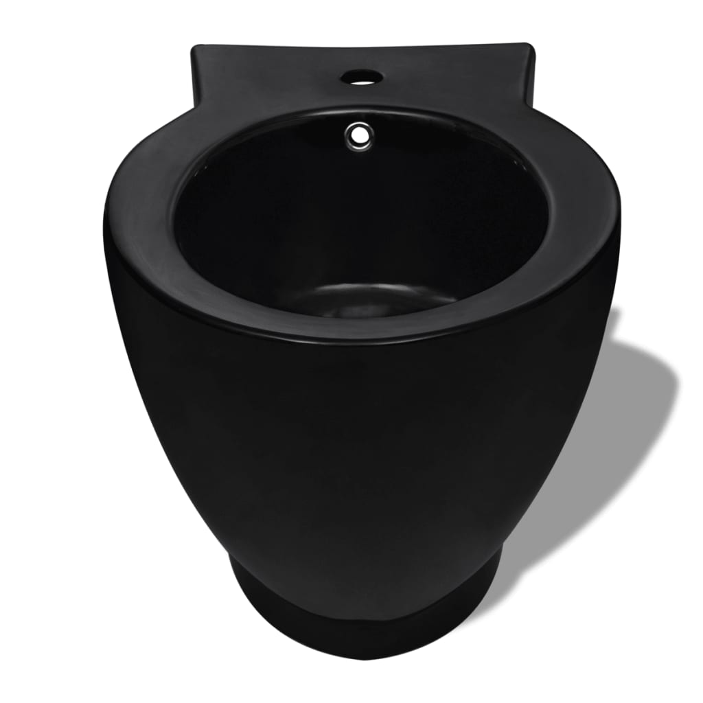 Vidaxl Toiletten Bidet Set Keramikschwarz