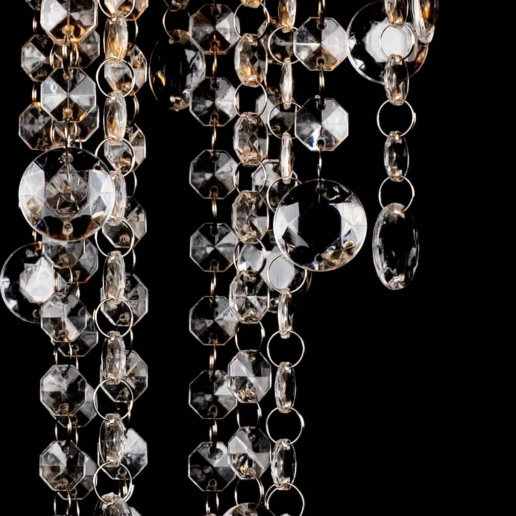 Vidaxl Deckenlampe mit Kristallperlen Metallweiß