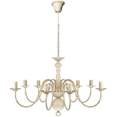 Vidaxl Kronleuchter weißes Metall 8 x E14 Lampen