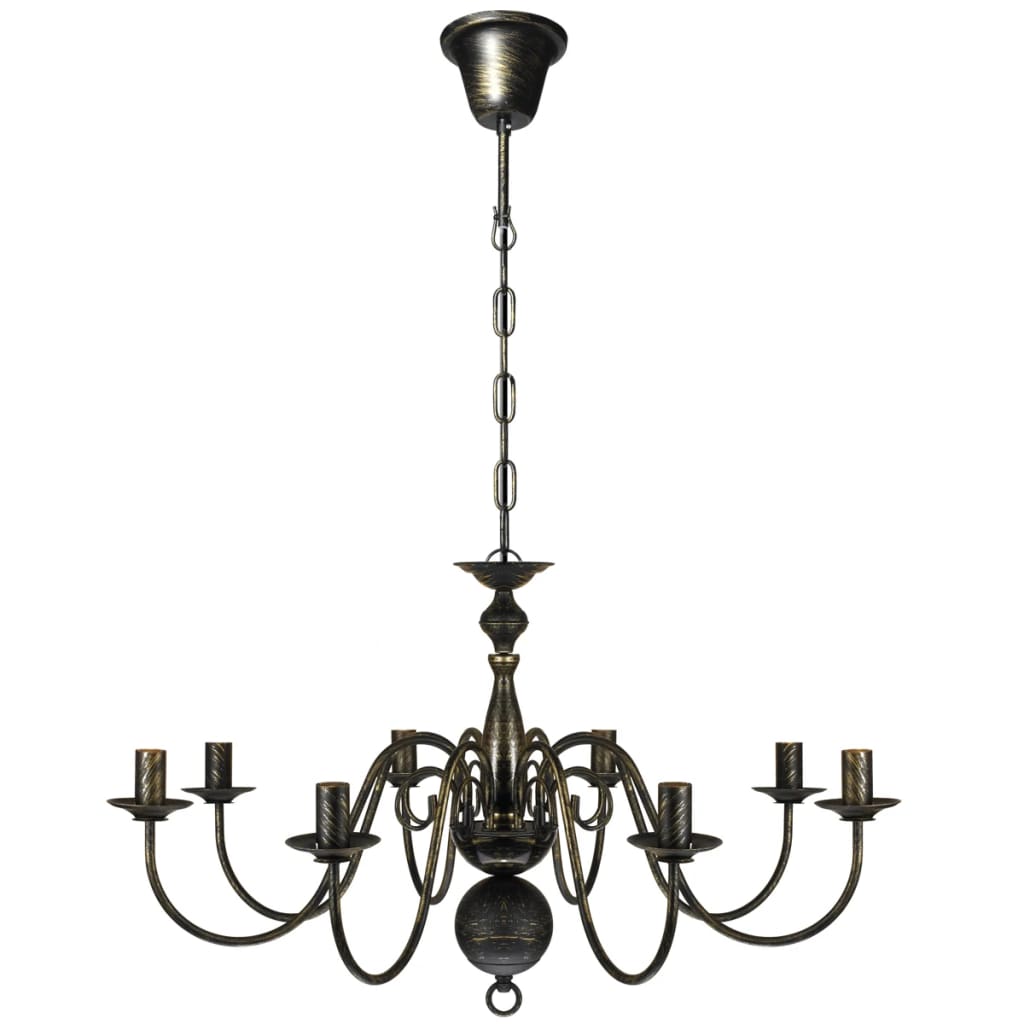 Vidaxl Kronleuchter Black Metal 8 x E14 Lampen