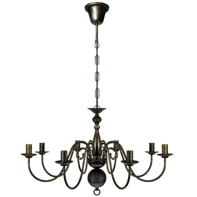 Vidaxl Kronleuchter Black Metal 8 x E14 Lampen