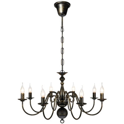 Vidaxl Kronleuchter Black Metal 8 x E14 Lampen