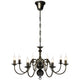 Vidaxl Kronleuchter Black Metal 8 x E14 Lampen