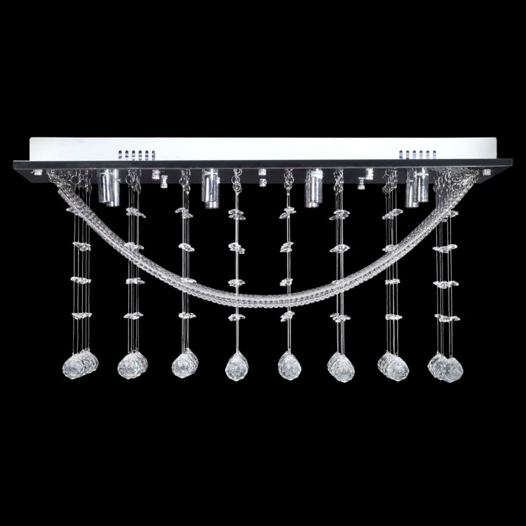 VIDAXL -Deckenlampe mit glitzerndem Glas Kristallperlen 8xg9 29 cm