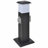 VIDAXL BUITENSTOPCONTAKT AUF SALTER MIT LAMPE (Schwarz) - afbeelding 1