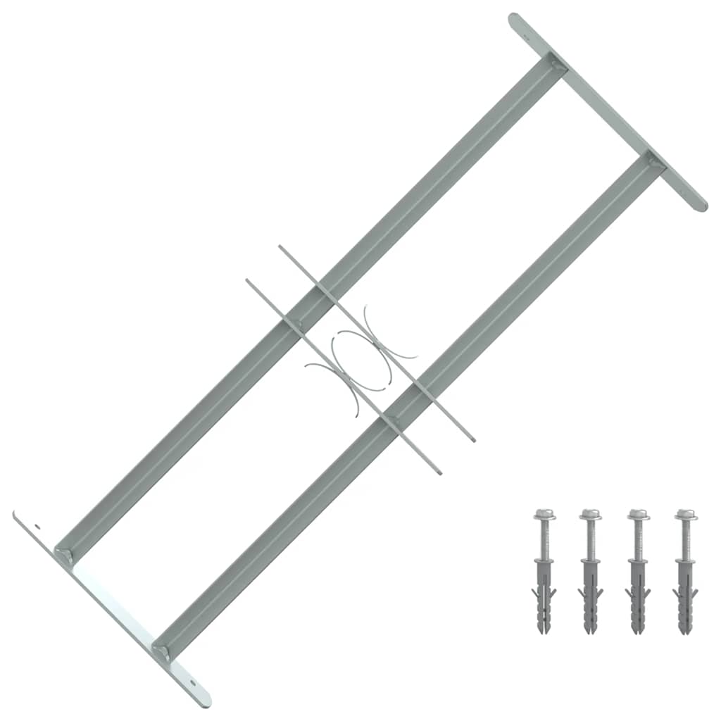 VIDAXL-Fensterschutzschutz mit 2 Cross-Rods 500-650 mm einstellbar