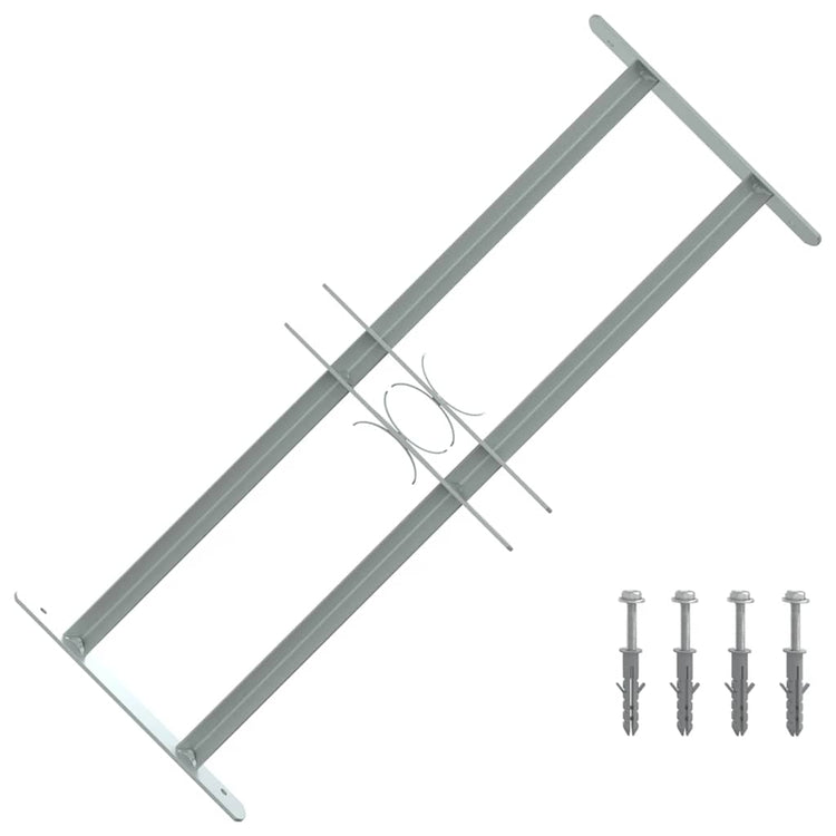 VIDAXL-Fensterschutzschutz mit 2 Cross-Rods 500-650 mm einstellbar