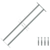 VIDAXL-Fensterschutzschutz mit 2 Cross-Rods 700-1050 mm einstellbar