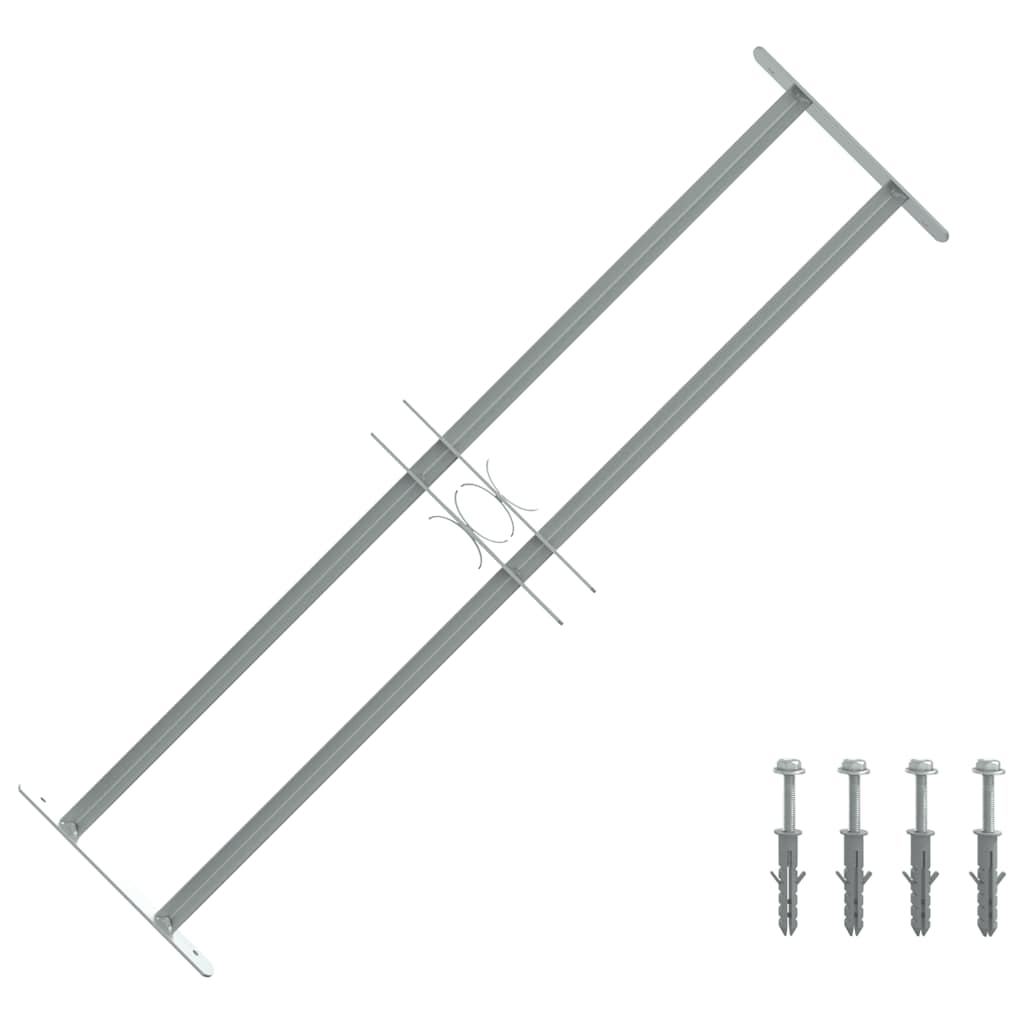 VIDAXL-Fensterschutzschutz mit 2 Cross-Rods 700-1050 mm einstellbar