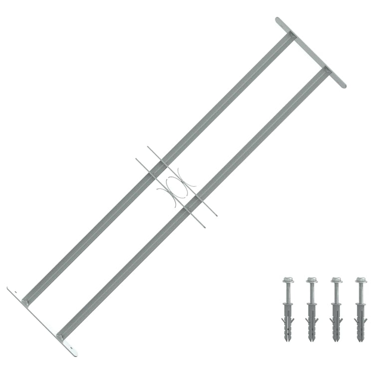 VIDAXL-Fensterschutzschutz mit 2 Cross-Rods 700-1050 mm einstellbar