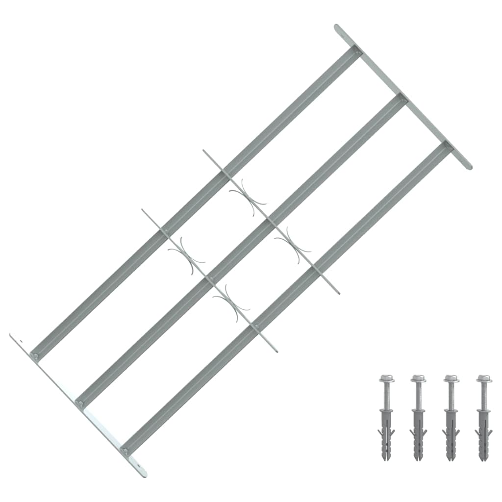 VIDAXL-Fensterschutzschutz mit 3 Cross-Rods 700-1050 mm einstellbar