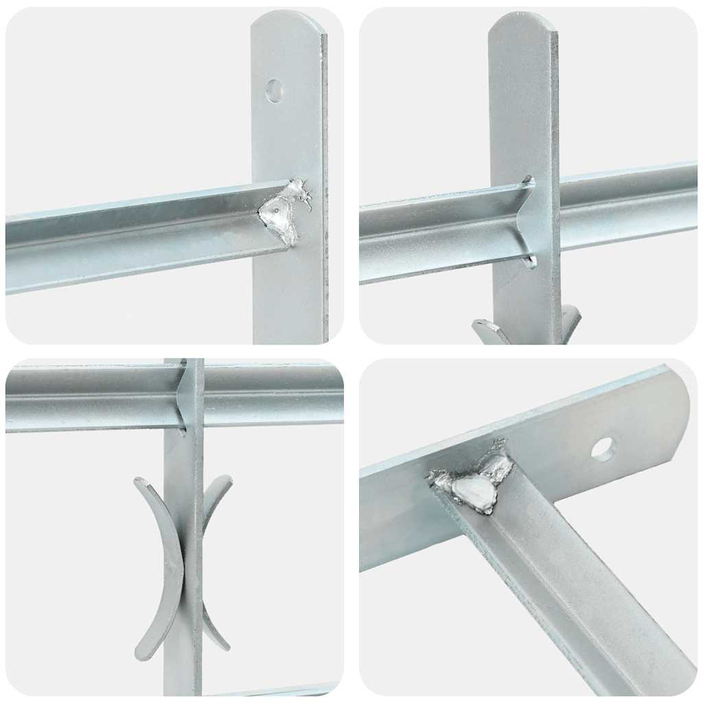 VIDAXL-Fensterschutzschutz mit 3 Cross-Rods 700-1050 mm einstellbar