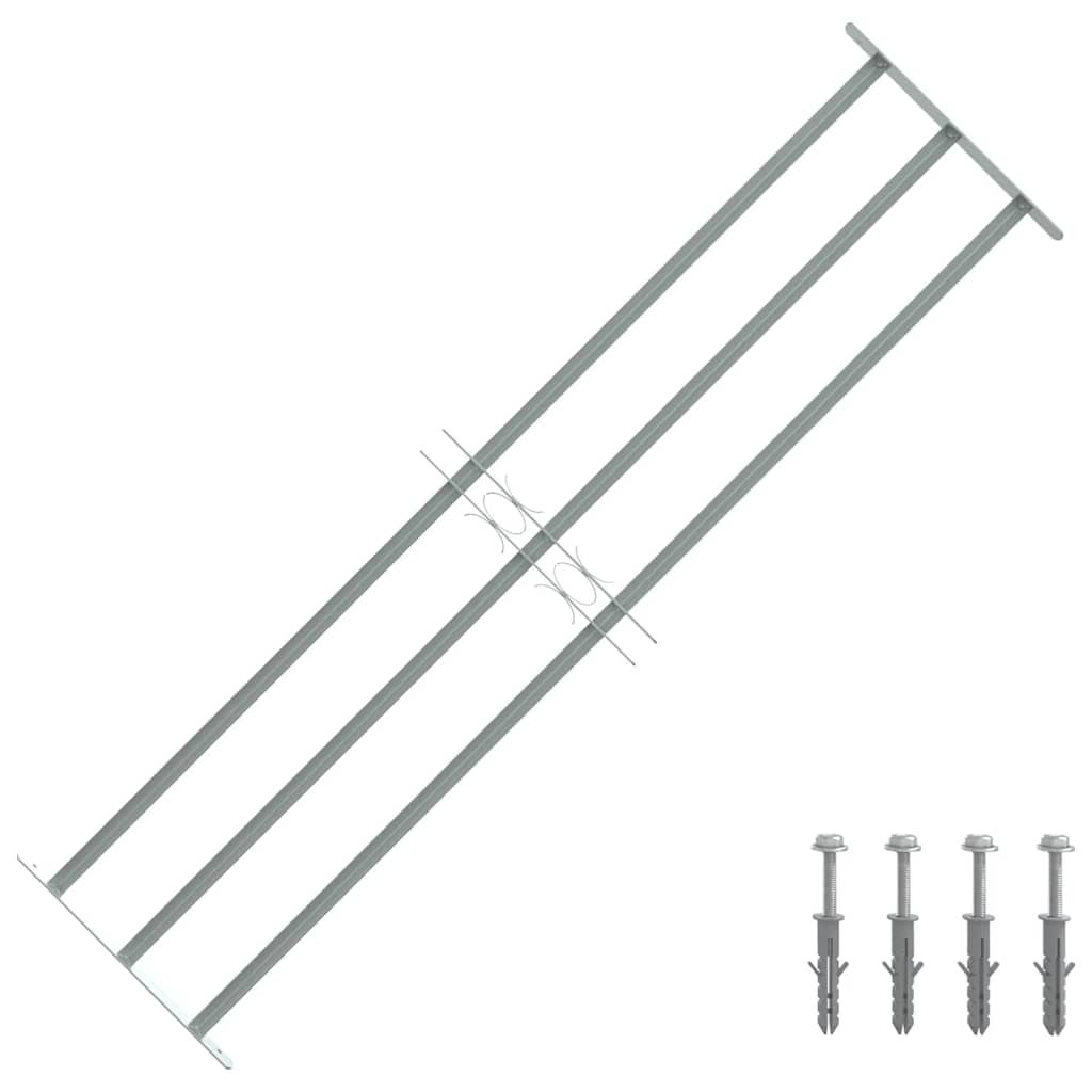 VIDAXL-Fensterschutzschutz mit 3 Cross-Rods 1000-1500 mm