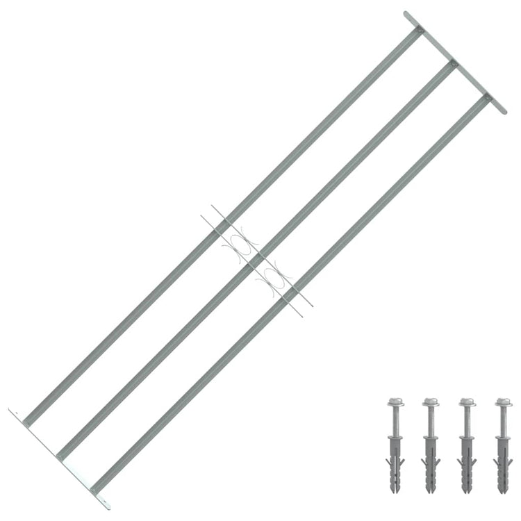 VIDAXL-Fensterschutzschutz mit 3 Cross-Rods 1000-1500 mm