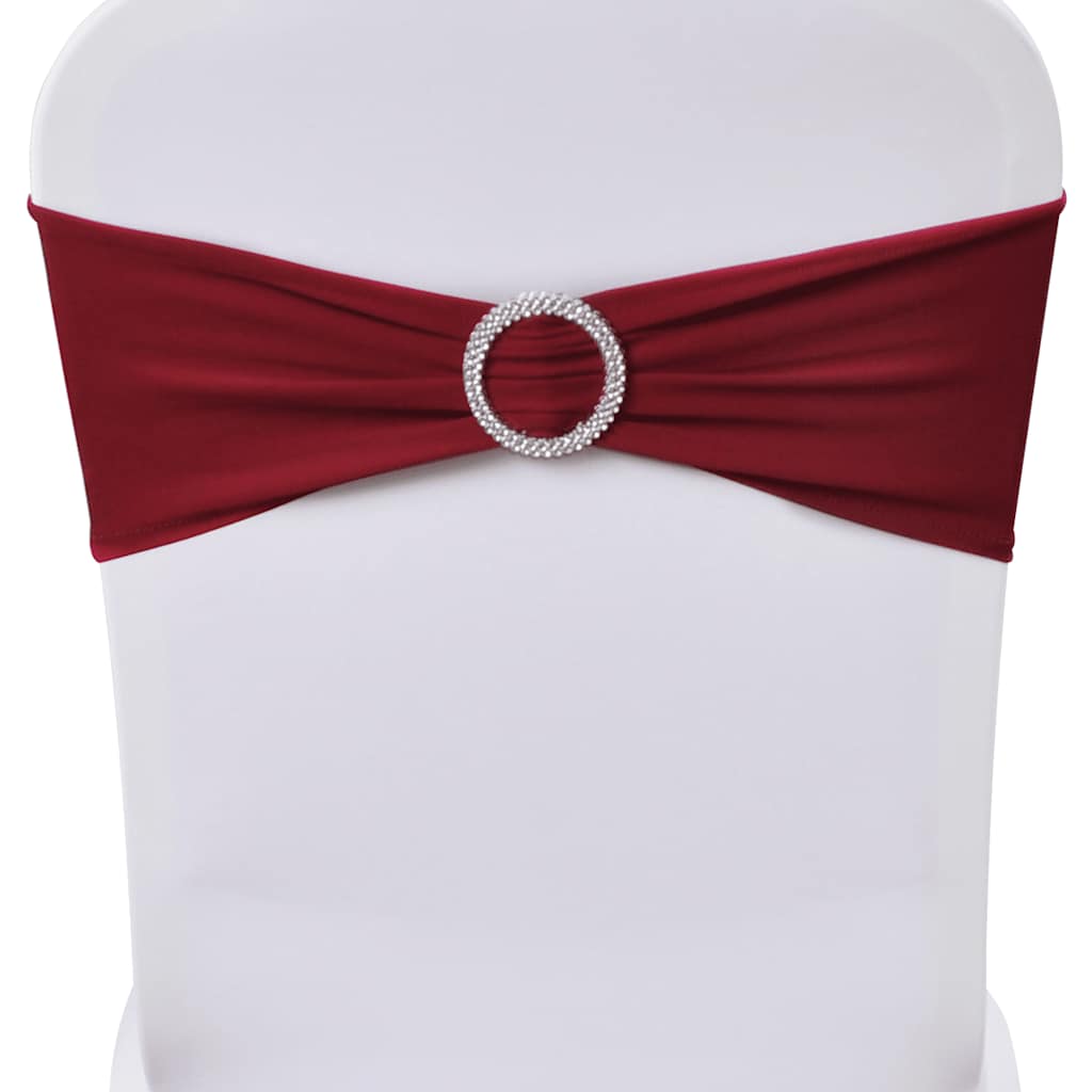 Vidaxl Decorative Stoellint mit einem Diamant 25 Stück (Weinrot)
