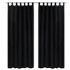 Vidaxl Micro-Satin-Vorhänge mit Ringen 140 x 225 cm 2 Stücke (schwarz)