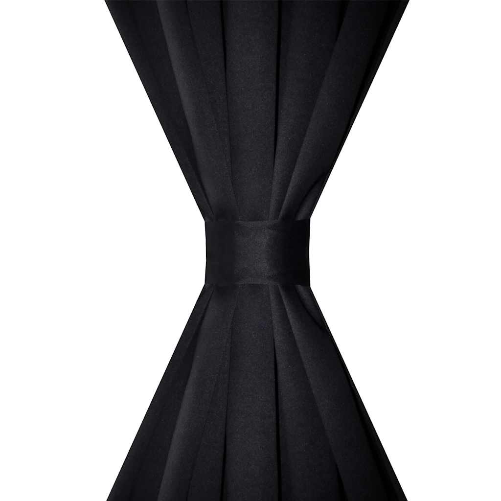 VIDAXL -Vorhänge mit Slots 135 x 245 cm schwarz 2 STs