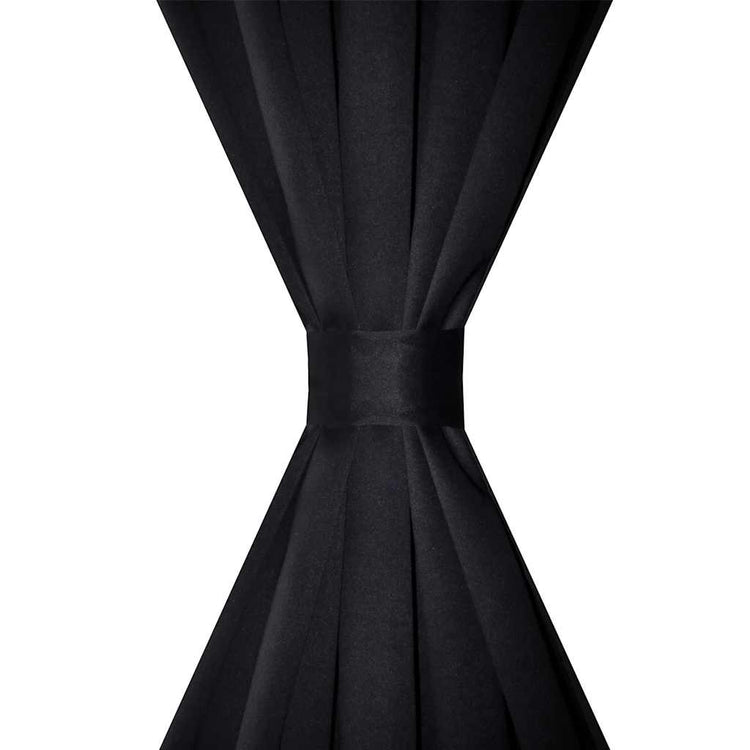 VIDAXL -Vorhänge mit Slots 135 x 245 cm schwarz 2 STs