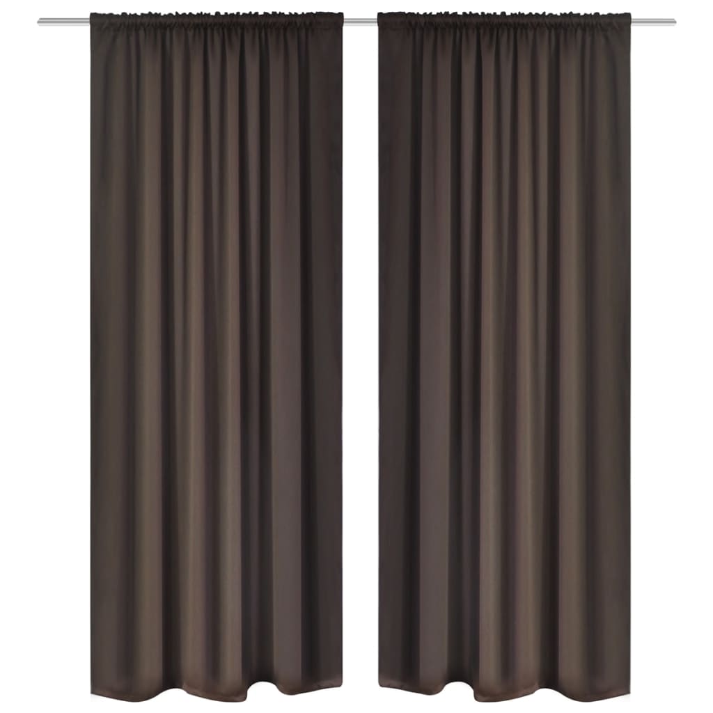 VIDAXL -Vorhänge mit Slots 135 x 245 cm braun 2 PCs