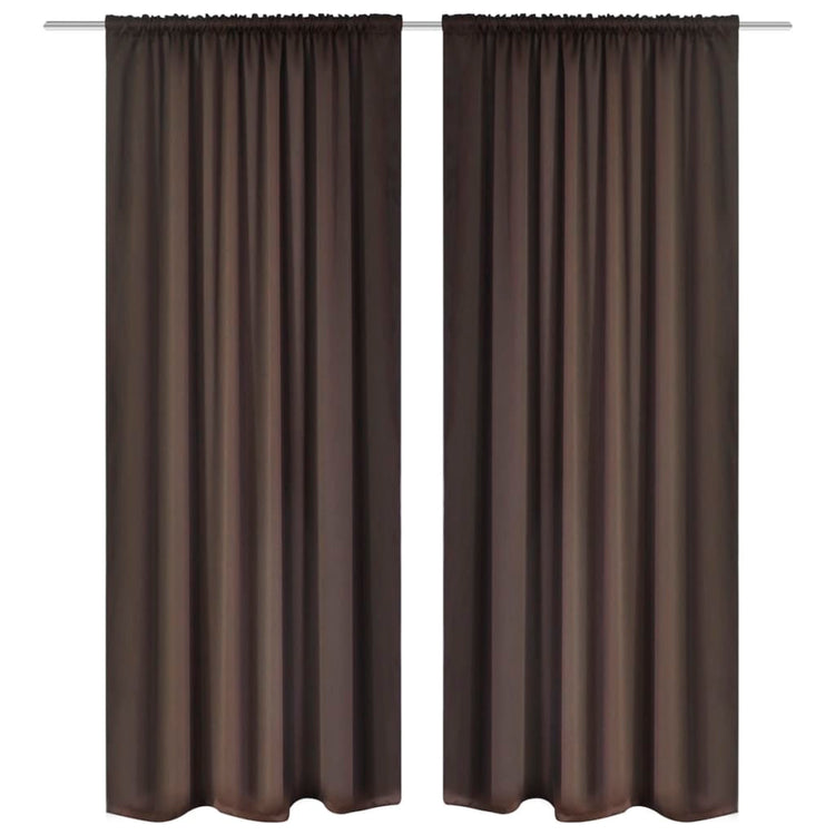 VIDAXL -Vorhänge mit Slots 135 x 245 cm braun 2 PCs