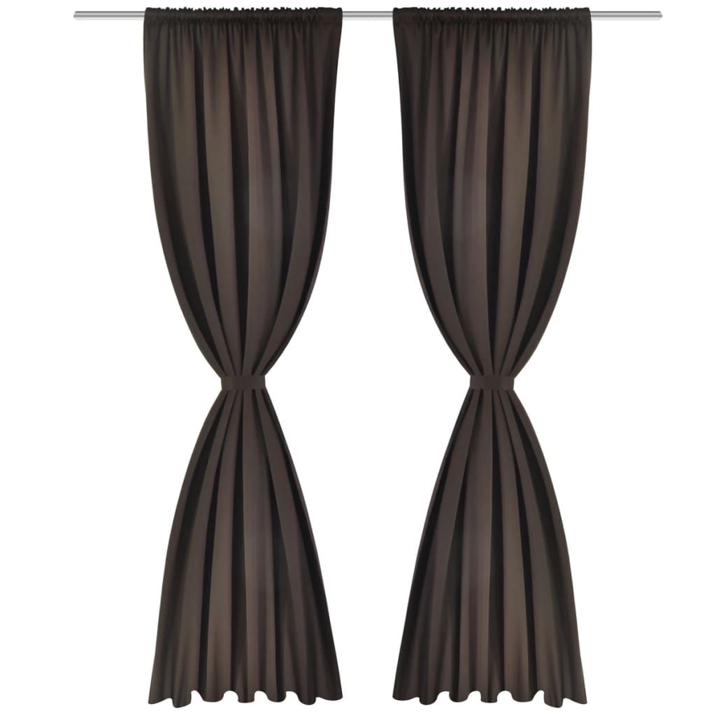 VIDAXL -Vorhänge mit Slots 135 x 245 cm braun 2 PCs