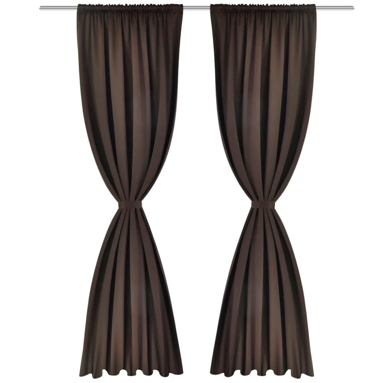 VIDAXL -Vorhänge mit Slots 135 x 245 cm braun 2 PCs