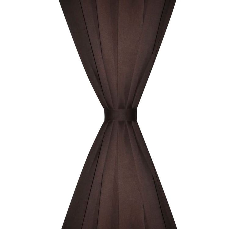 VIDAXL -Vorhänge mit Slots 135 x 245 cm braun 2 PCs